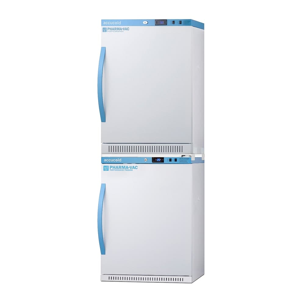 Accucold 9.88 cu ft Medical Refrigerator/Freezer Combo w/ Antimicrobial Handle - White, 115v (ARS6PV-AFZ5PVBIADAST)