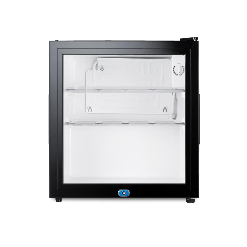 Summit MB43GL 1.6 cu ft Countertop Minibar Refrigerator w/ Glass Door - Black, 115v