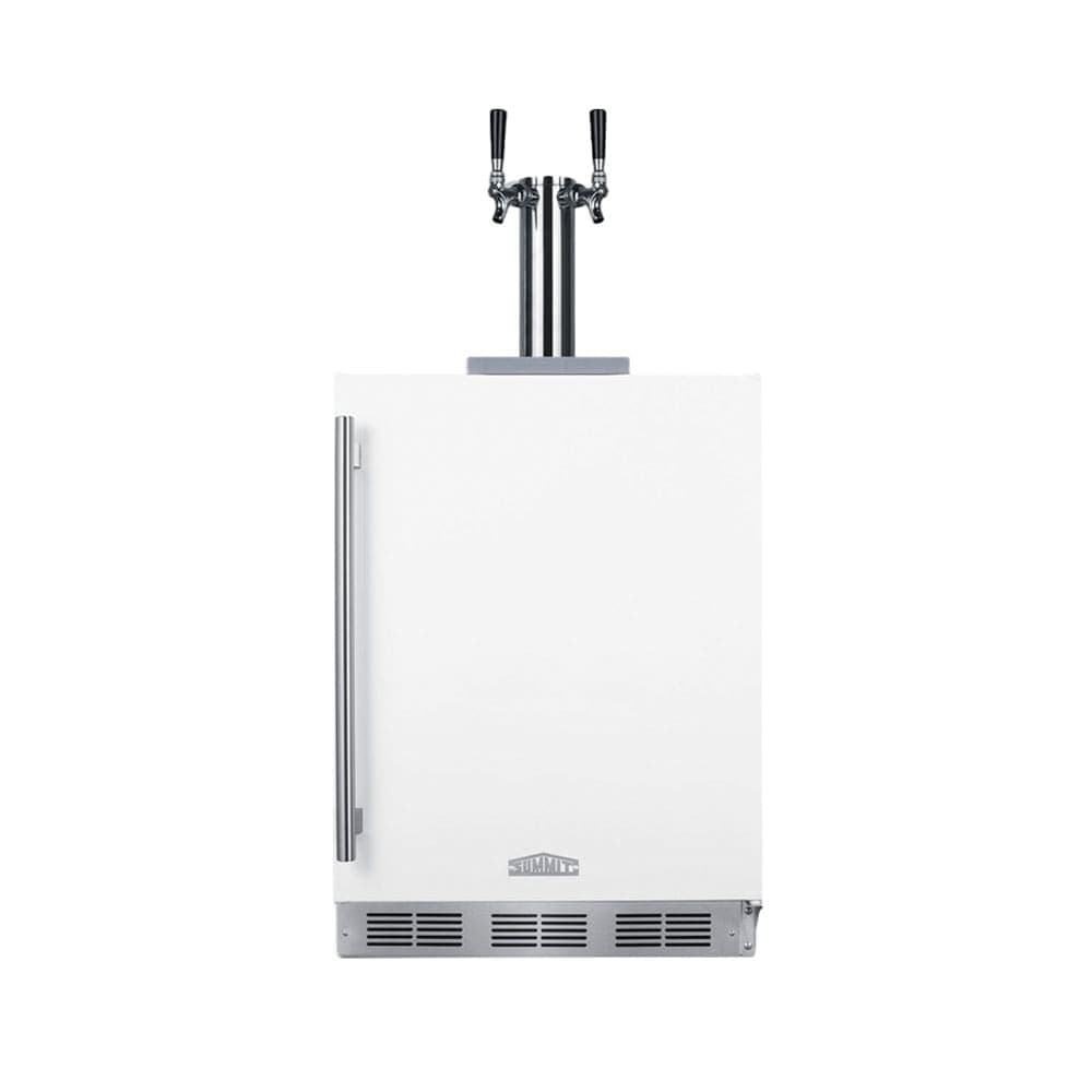 Summit SBC58WHBIADACFTWIN 23 5/8" Draft Cold Brew Coffee Dispenser - (1) Column & (2) Taps, White, 115v