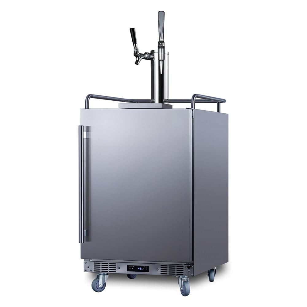 Summit SBC682CMTWIN 24" Draft Nitro Cold Brew Dispenser w/ (3) 1/6 Keg Capacity - (1) Column & (2) Taps, 115v