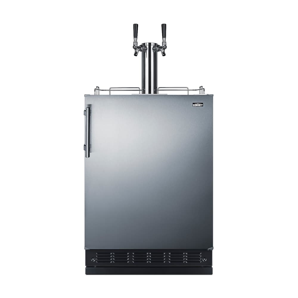 Summit SBC7BRSCF2 24" Draft Cold Brew Coffee Dispenser - (1) Column & (2) Taps, Stainless, 115v