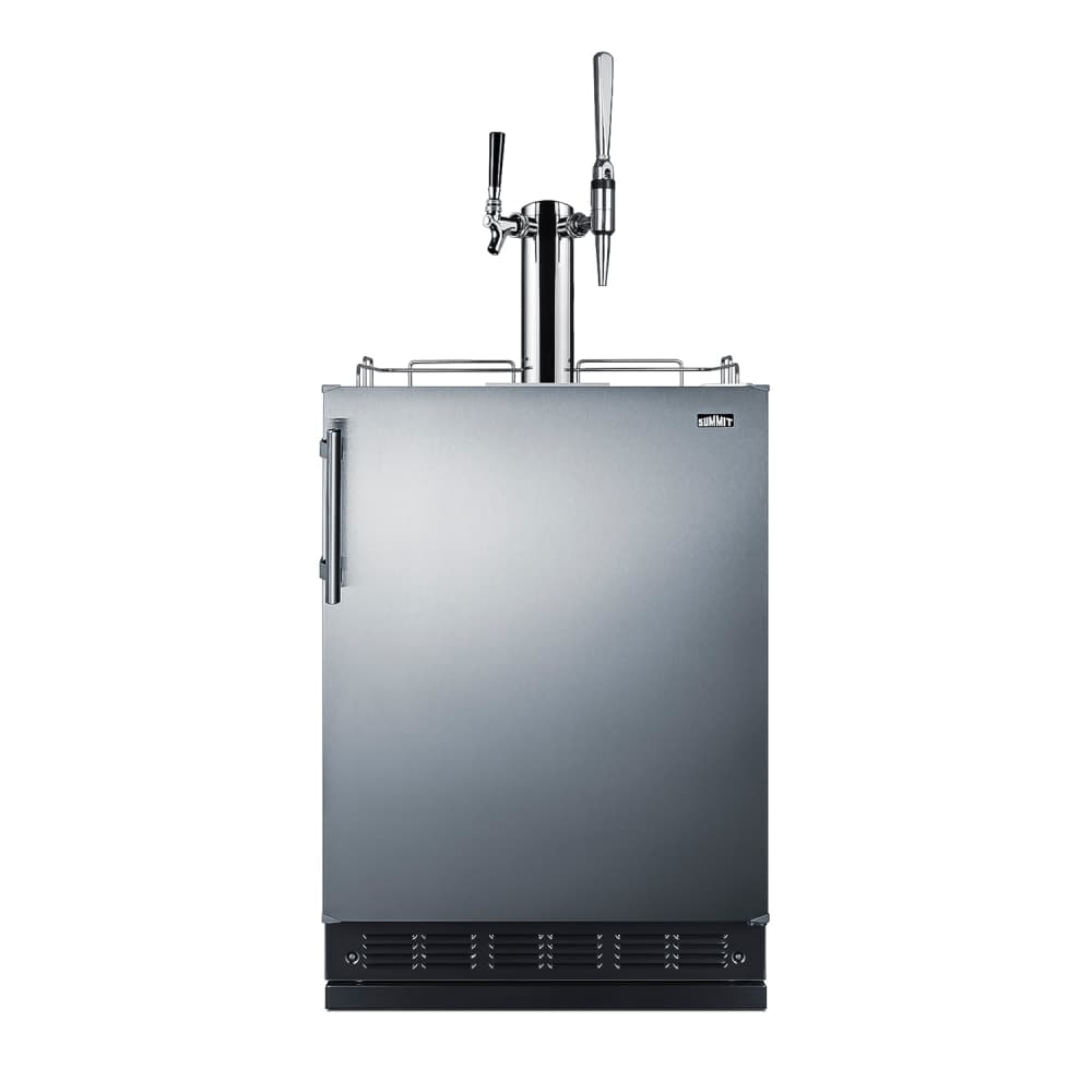 Summit SBC7BRSCM2 24" Draft Nitro Cold Brew Coffee Dispenser - (1) Column & (2) Taps, Stainless, 115v