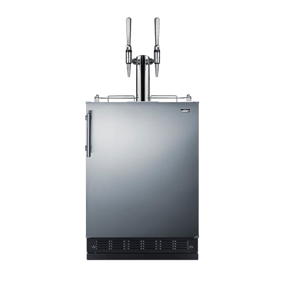 Summit SBC7BRSNCF2 24" Draft Nitro Coffee Dispenser - (1) Column & (2) Taps, Stainless, 115v