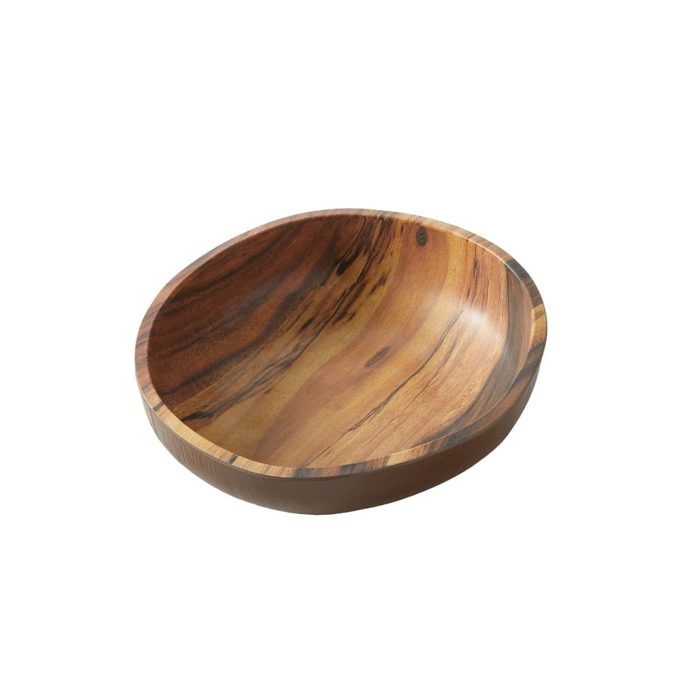 American Metalcraft AWMB11 97 oz Round Melamine Serving Bowl, Acacia Wood