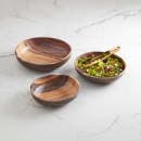 American Metalcraft AWMB11 97 oz Round Melamine Serving Bowl, Acacia Wood thumbnail 2