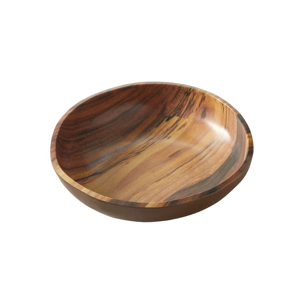 American Metalcraft AWMB12 137 oz Round Melamine Serving Bowl, Acacia Wood
