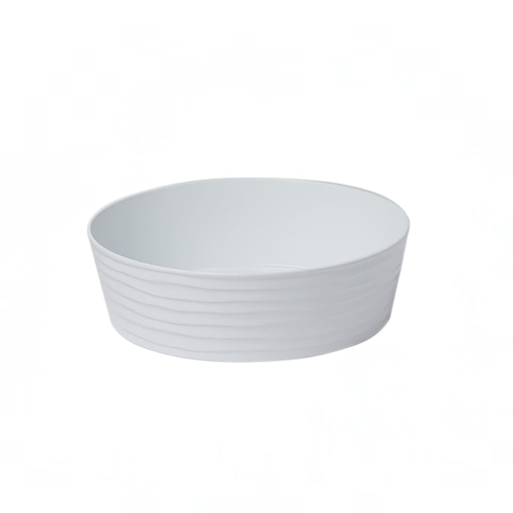 American Metalcraft B10W 80 oz Round Del Mar Serving Bowl - Plastic, White