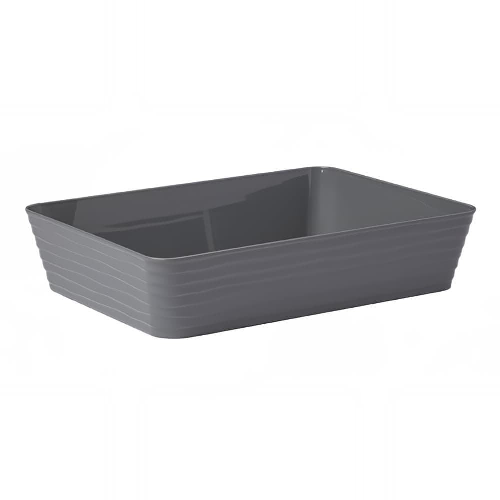 American Metalcraft B14G 156 oz Rectangular Del Mar Serving Bowl - Plastic, Gray