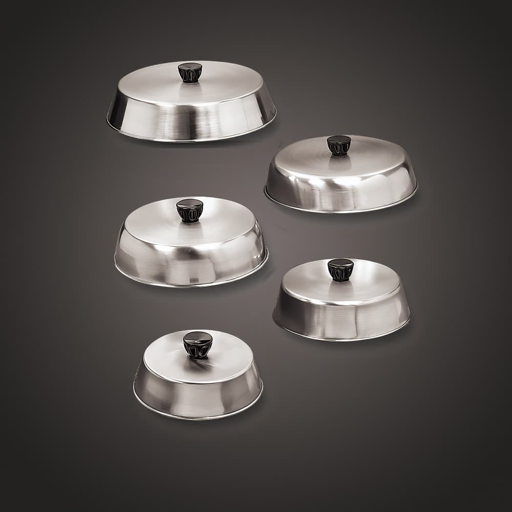 American Metalcraft BA640S 6 1/2" Basting Cover w/ Bakelite Knob, Black, Stainless