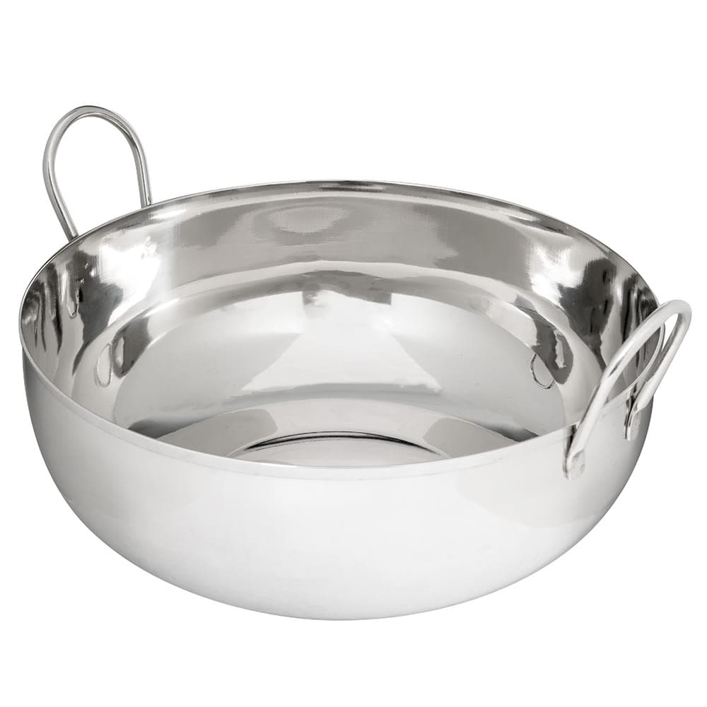 American Metalcraft BD93 9" Round Balti Dish w/ 105 oz Capacity, Double Handled, Mirrored, Stainless