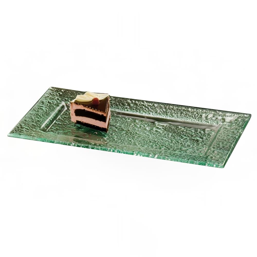 American Metalcraft BG2113 21" x 13" Rectangular Platter - Bubble Glass, Green