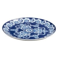 American Metalcraft BLUP6 6 1/2" Round Melamine Bread & Butter Plate, Blue/White thumbnail 7
