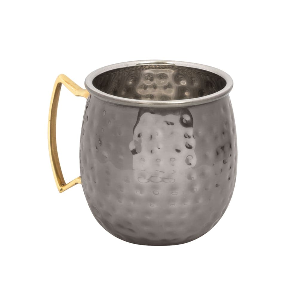 American Metalcraft BM16H 16 oz Moscow Mule Mug - Black Hammered, Stainless