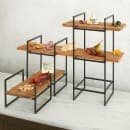 American Metalcraft BRT2 10" Square Display Riser - 16 1/2"H, Black Twilight thumbnail 2