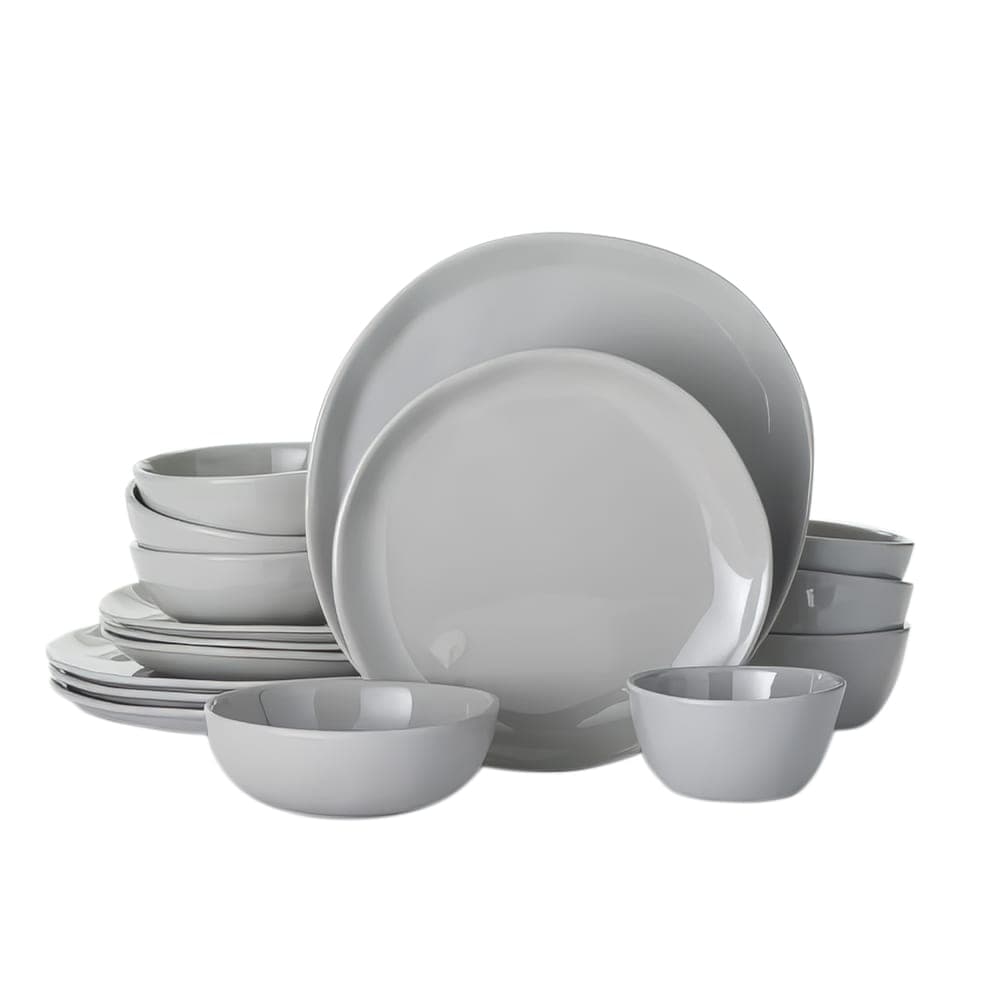 American Metalcraft CDS16SH 16 Piece Melamine Dinnerware Set, Shadow