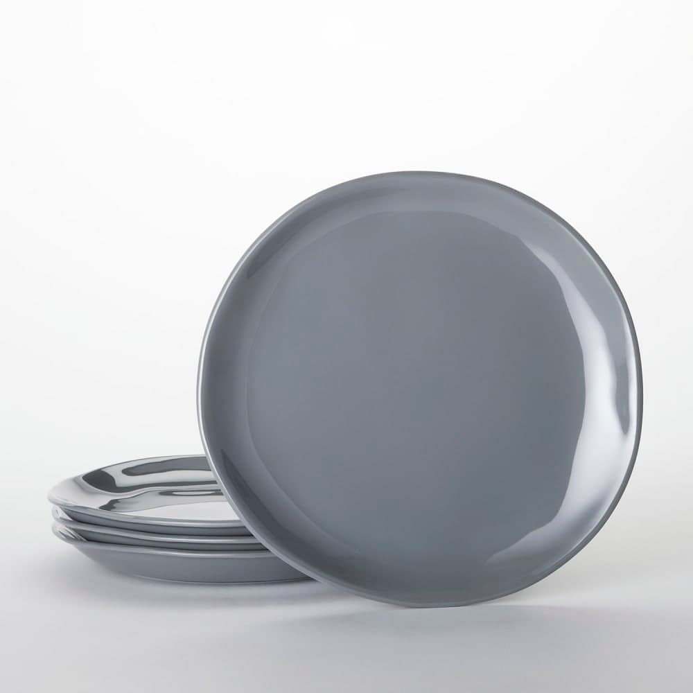 American Metalcraft CMPP10ST 11 1/8" Round Melamine Coupe Plate, Storm