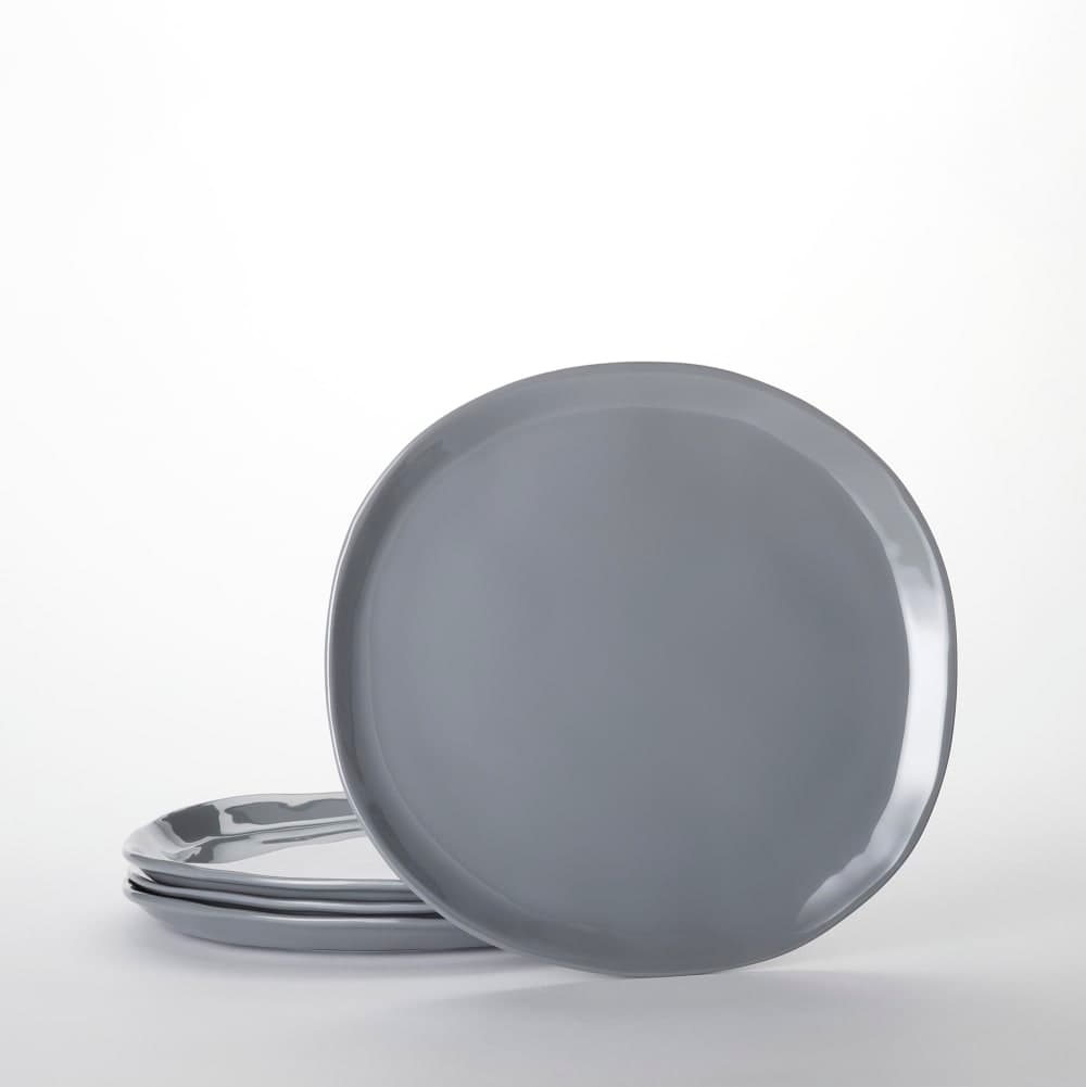 American Metalcraft CMPP9ST 9" Round Melamine Coupe Plate, Storm