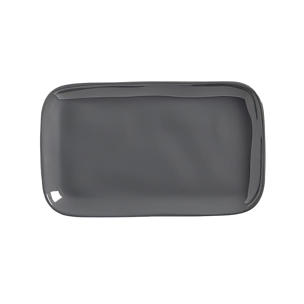 American Metalcraft CP12ST 12" x 7 1/8" Rectangular Platter - Melamine, Storm