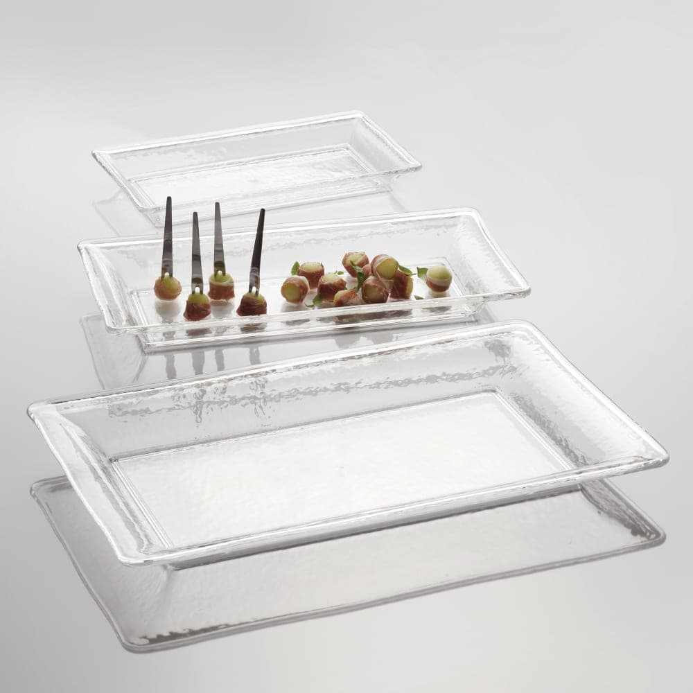 American Metalcraft CRGT21 21" x 13" Rectangular Rain Tray - Styrene, Clear