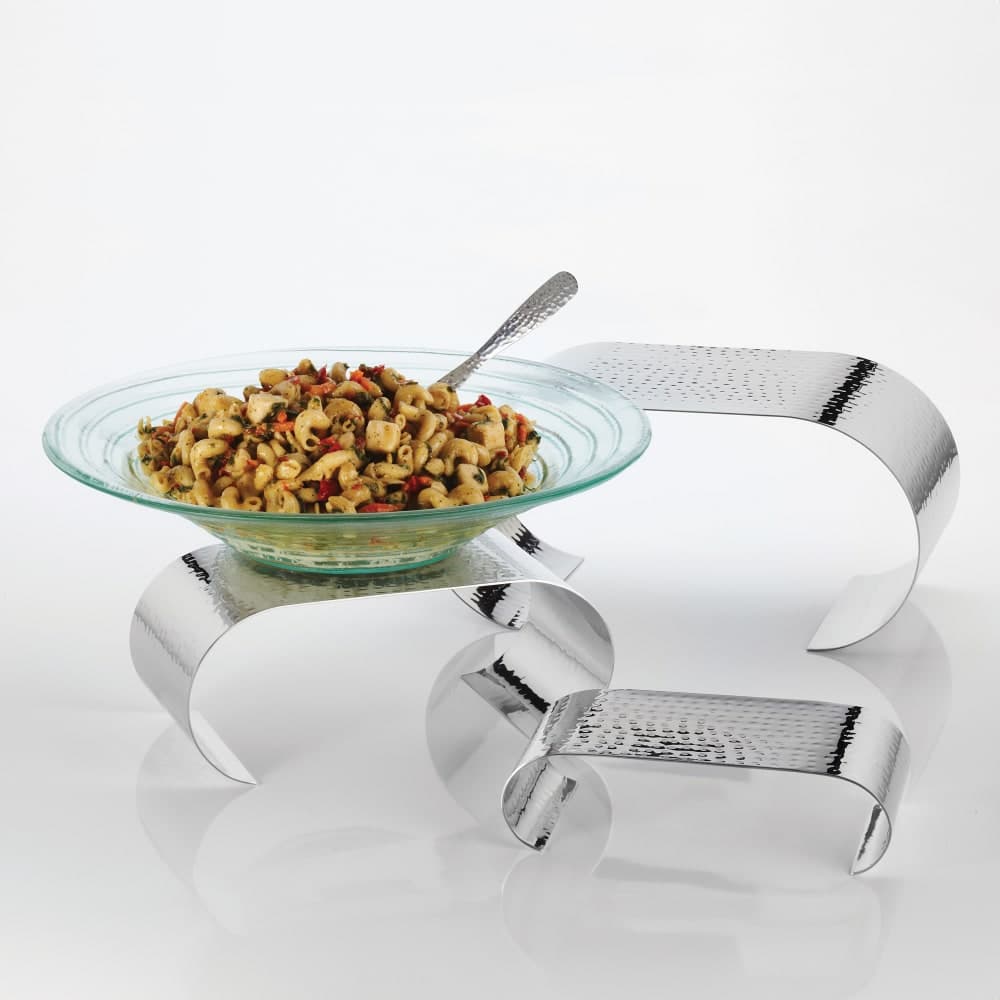 American Metalcraft CRH3 Riser set, Hammered, Polished Finish, Stainless