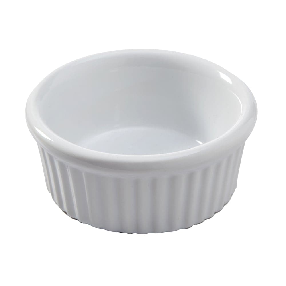American Metalcraft CRMK6 Fluted Ramekin w/ 6 oz Capacity, Ceramic/White