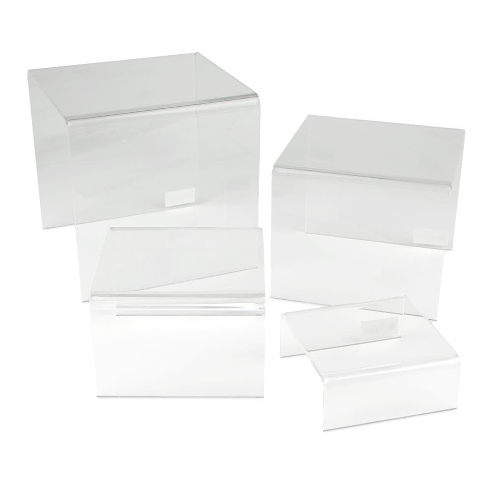 American Metalcraft CRS1 4 Piece Riser Set, Clear/Acrylic