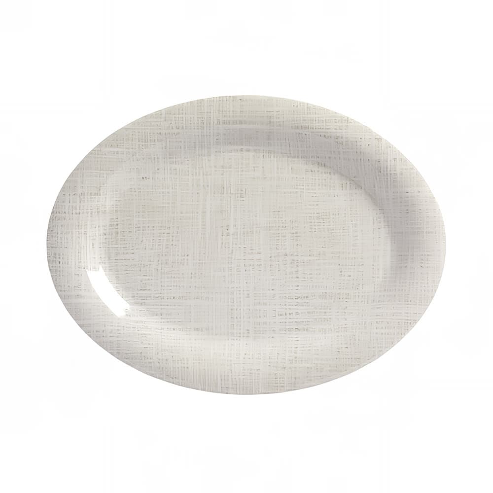 American Metalcraft DPL12LN 12" x 9" Oval Serving Platter - Melamine , Linen