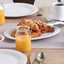 American Metalcraft DPL12WH 12" x 9" Oval Jane Platter - Melamine, White thumbnail 3