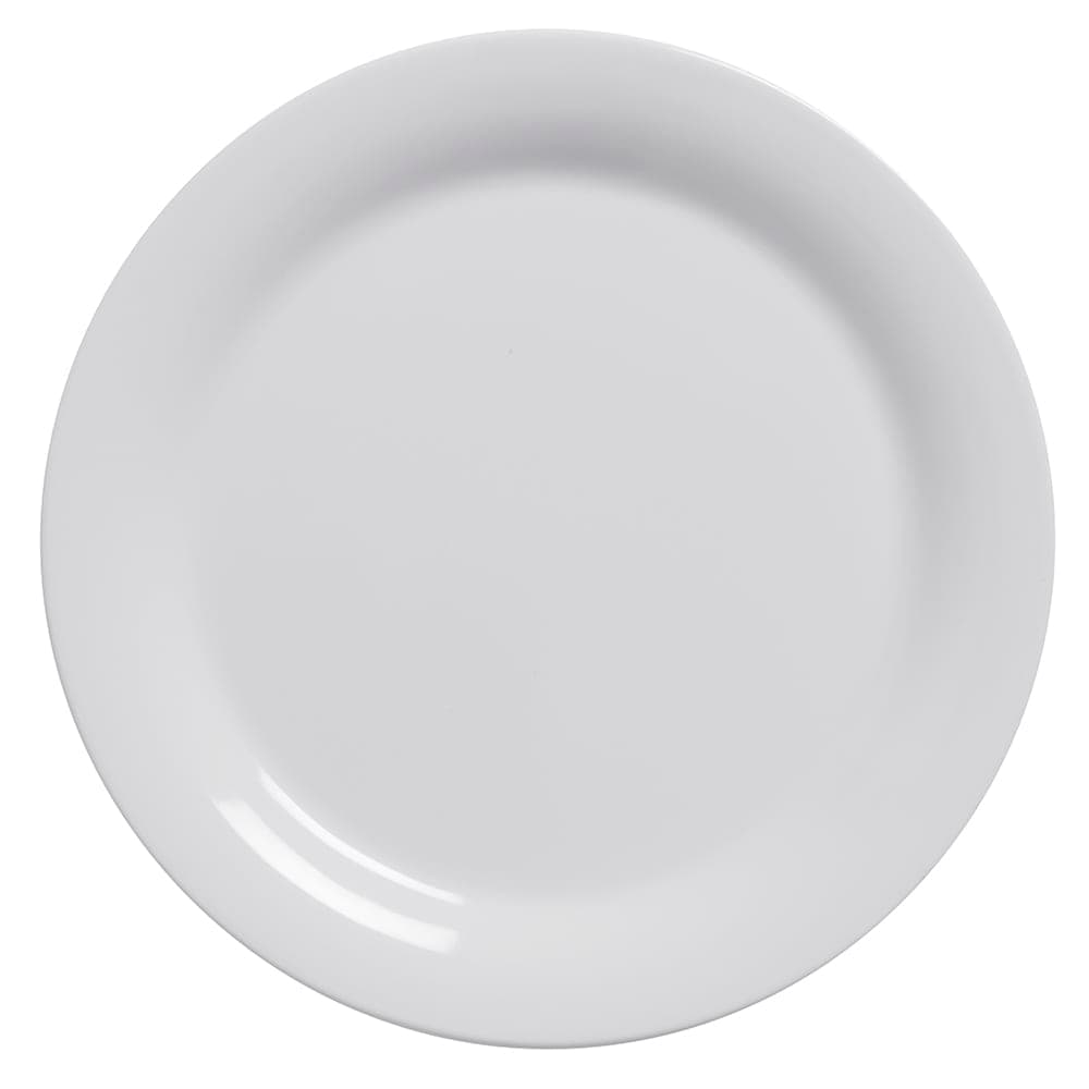 American Metalcraft DPW7WH 7" Round Melamine Jane Plate - White