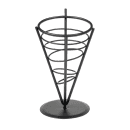 American Metalcraft FFB59 9 1/2" Conical French Fry Basket, Wrought Iron/Black thumbnail 3