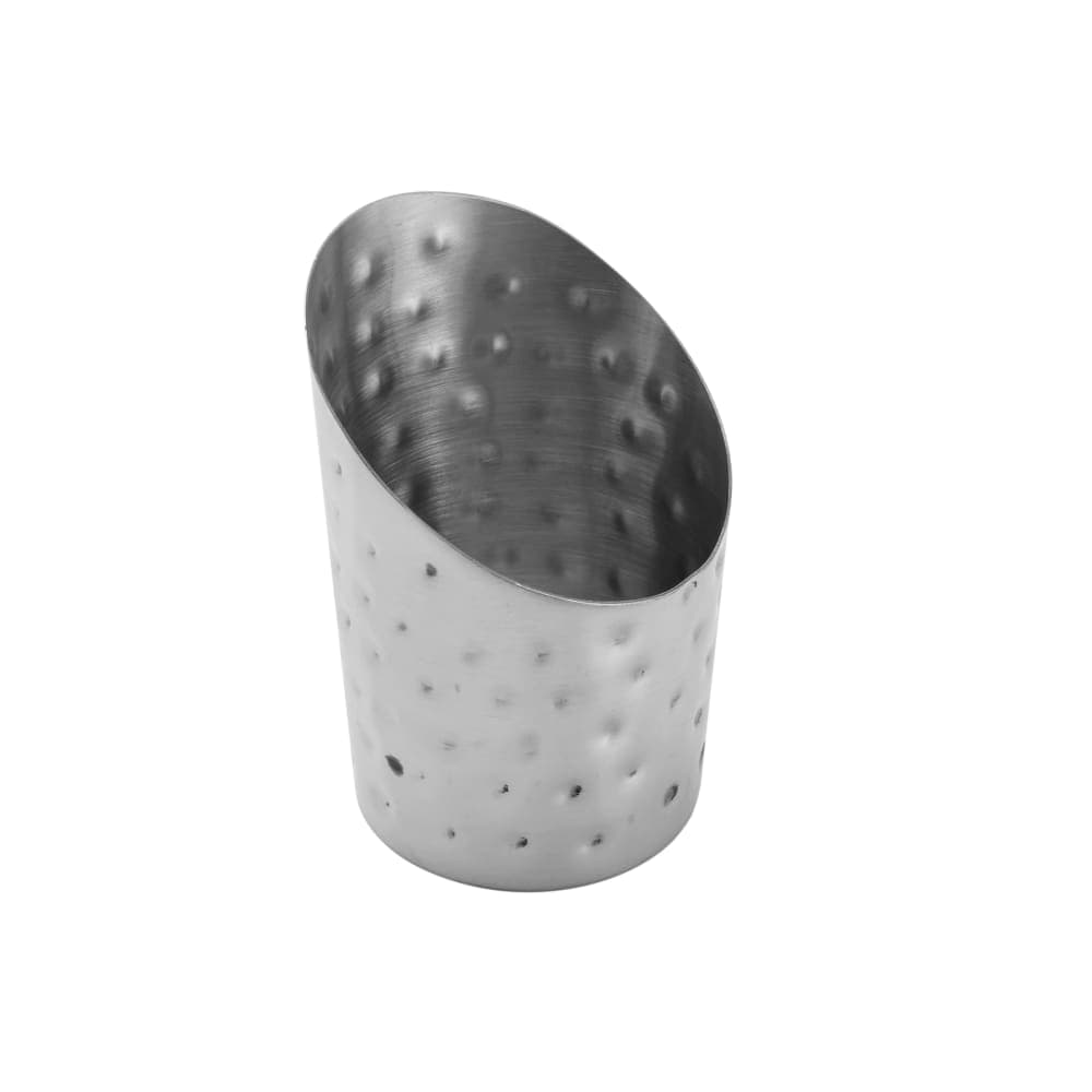 American Metalcraft FFHM45 2 7/8 Round French Fry Cup, Hammered Finish, Stainless