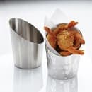 American Metalcraft FFHM45 2 7/8 Round French Fry Cup, Hammered Finish, Stainless thumbnail 2