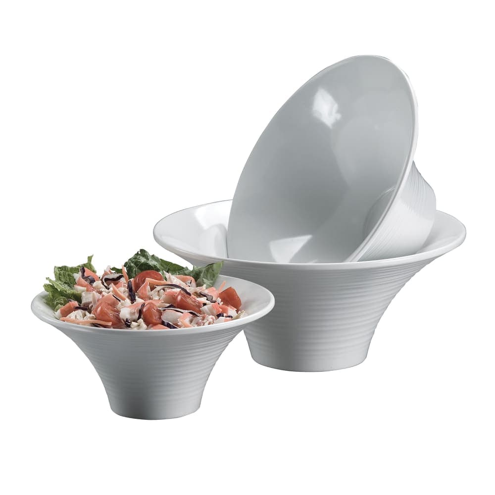American Metalcraft FLRB8 33 oz Round Melamine Serving Bowl, White