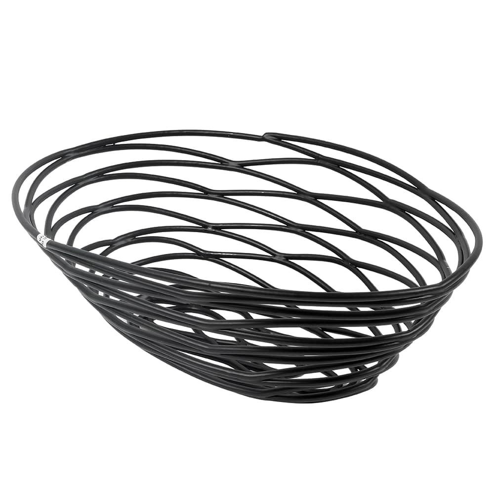 American Metalcraft FRUB18 Oval Wire Basket, Black