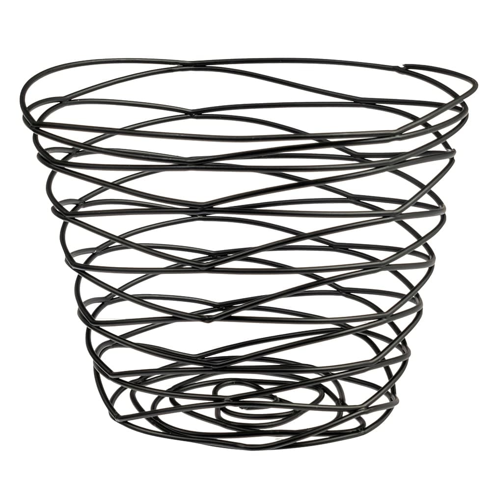 American Metalcraft FRUB9 7" Round Wire Basket, Black
