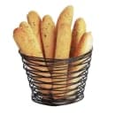 American Metalcraft FRUB9 7" Round Wire Basket, Black thumbnail 4