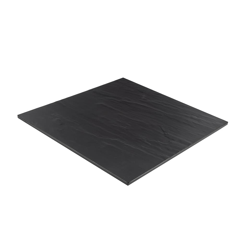 American Metalcraft FSLT14 14 1/2" Square Endurance Platter - Melamine, Faux Slate