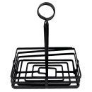 American Metalcraft FWC68 Flat Condiment Basket w/ Slotted Handle, Black thumbnail 5