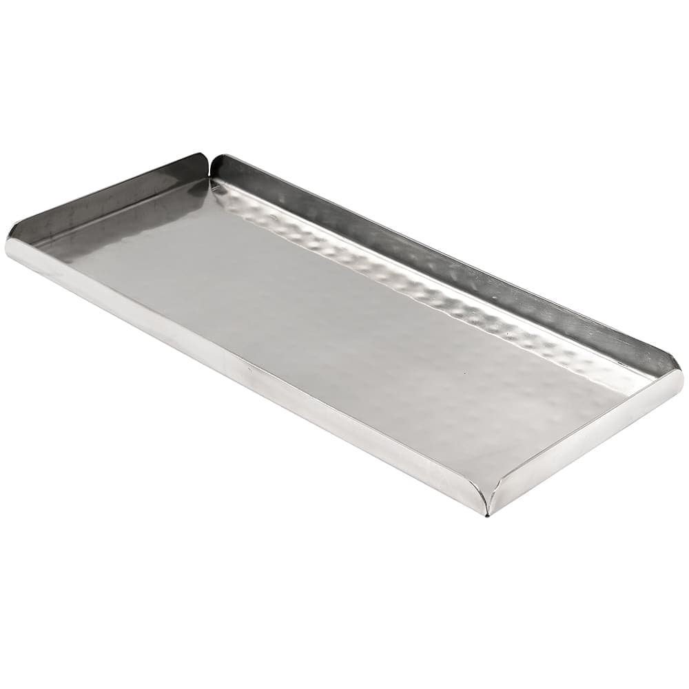 American Metalcraft HMST10 Rectangular Sushi Tray, 10x4 1/2", Hammered, Stainless