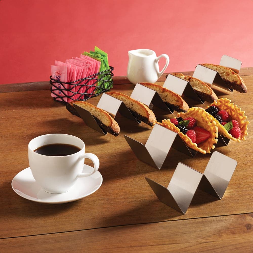 American Metalcraft HTSH5 Taco Holder - 2" x 13 1/4" x 2" Stainless