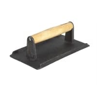 American Metalcraft ISW2 Steak Weight w/ Handle, 4x8", Wood/Cast Iron thumbnail 2