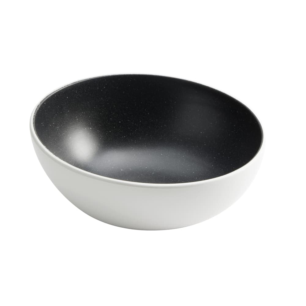 American Metalcraft LFTBB9 68 oz Round Melamine Bowl, White w/ Black Speckles