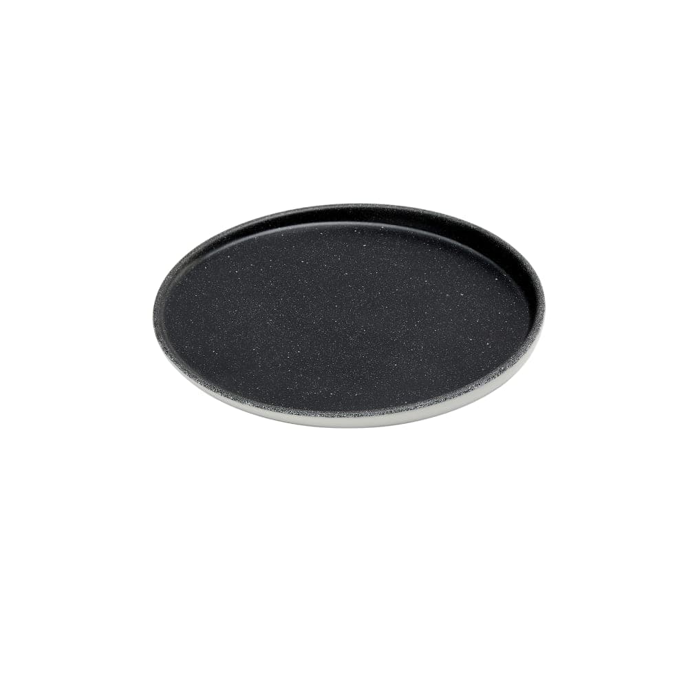 American Metalcraft LFTPB11 8 7/8" Round Melamine Plate, Black/White