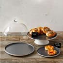 American Metalcraft LFTPB11 8 7/8" Round Melamine Plate, Black/White thumbnail 2