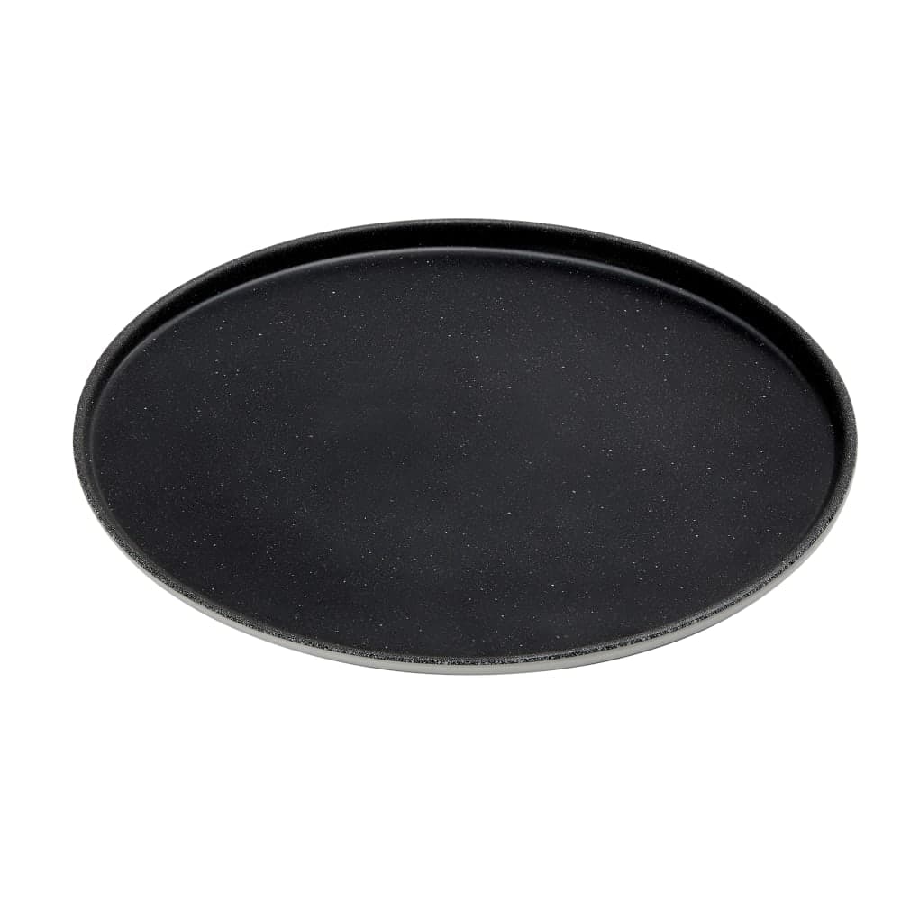 American Metalcraft LFTPB13 13" Round Melamine Plate, White w/ Black Speckles