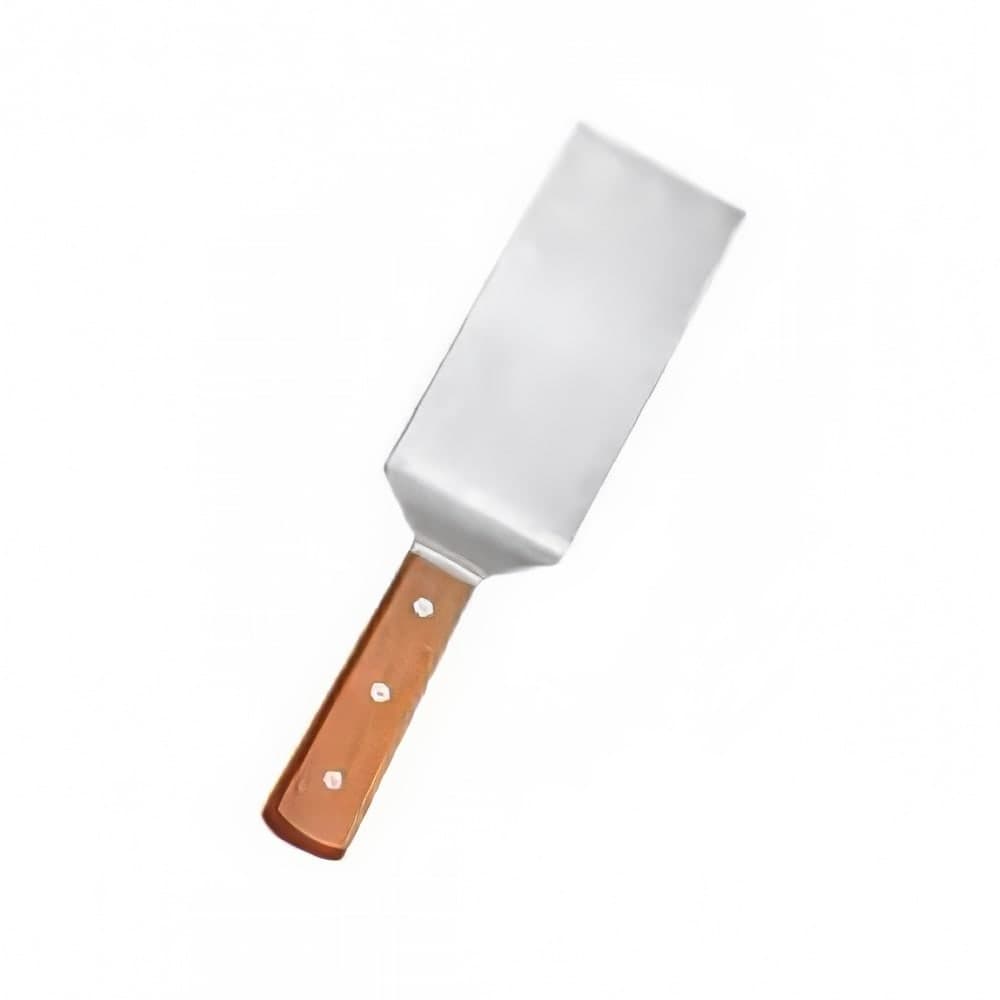 American Metalcraft LT12ST 12" Turner w/ Rounded Blade, 3 x 7 1/2 , Wood/Stainless