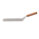 American Metalcraft LT14P 14" Turner w/ Perforated Round Blade, 3x8", Wood/Stainless thumbnail 3