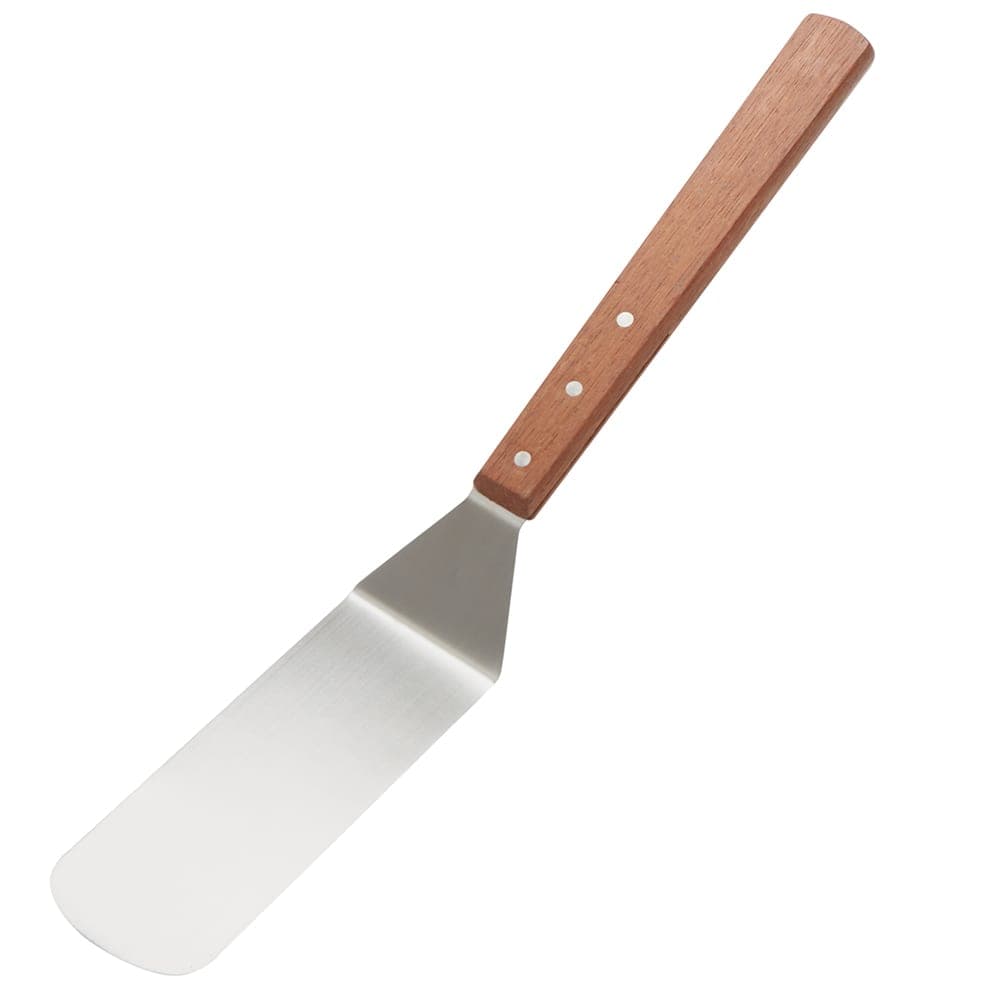American Metalcraft LT20 20" Turner w/ Offset Blade & Rounded Edge, 3x8", Wood/Stainless
