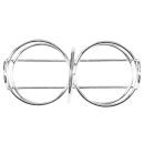 American Metalcraft MCADDY 2 Compartment Oval Condiment Caddy - Stainless Steel thumbnail 3