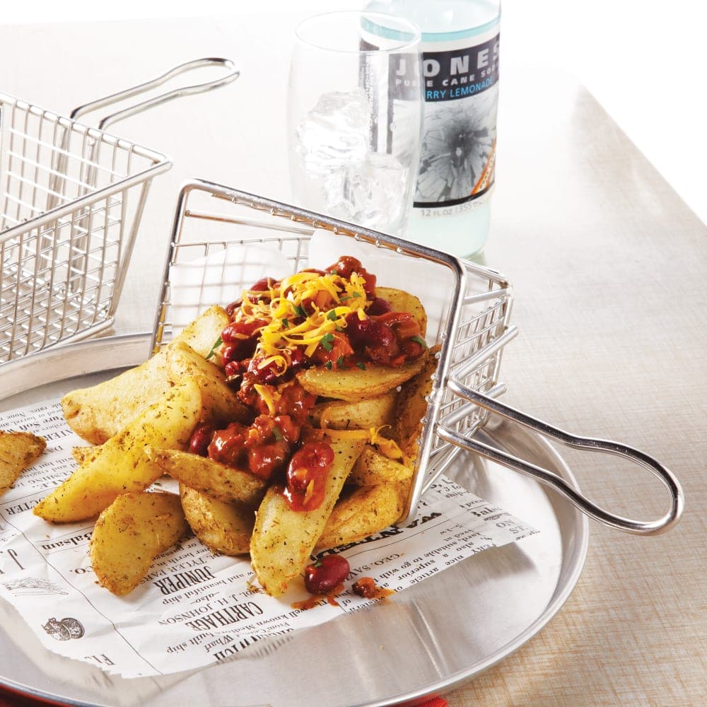 American Metalcraft MFRYBSKT Rectangular Fry Basket - 5" x 4", Stainless